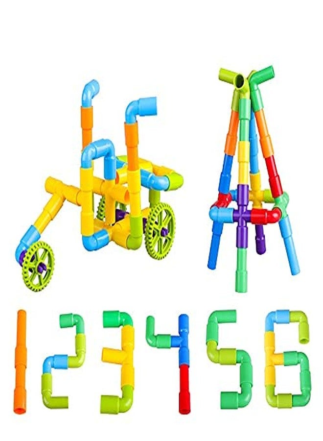 PULSBERY Unbreakable Plastic Pipe Puzzle for 3-8 Years Old Kids Boys & Girls, 85 Piece, Multicolor - Image 5